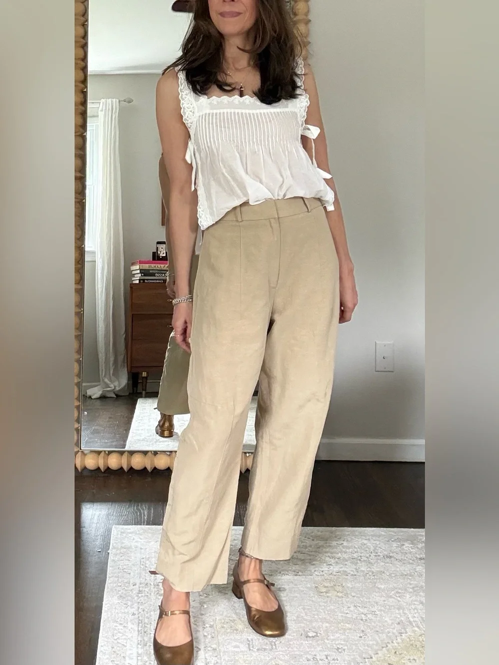 Banana Republic Tencel Linen Barrel Leg Pant